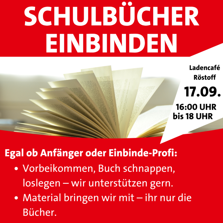 Schulbuch Einbindeaktion